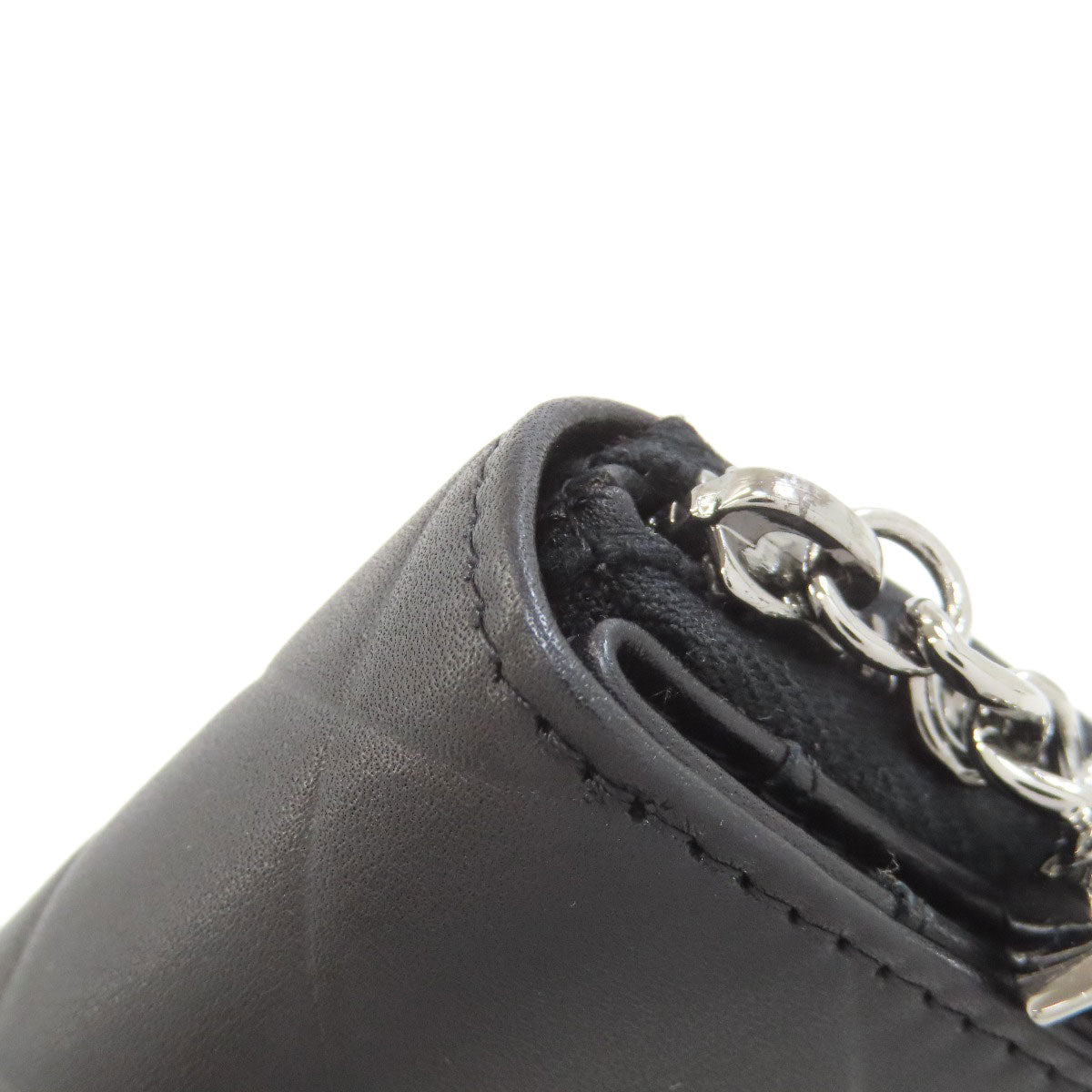 CHANEL Matelasse SilverHardware Long wallet (with coin pocket) Calf Ladies [Used]