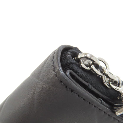 CHANEL Matelasse SilverHardware Long wallet (with coin pocket) Calf Ladies [Used]