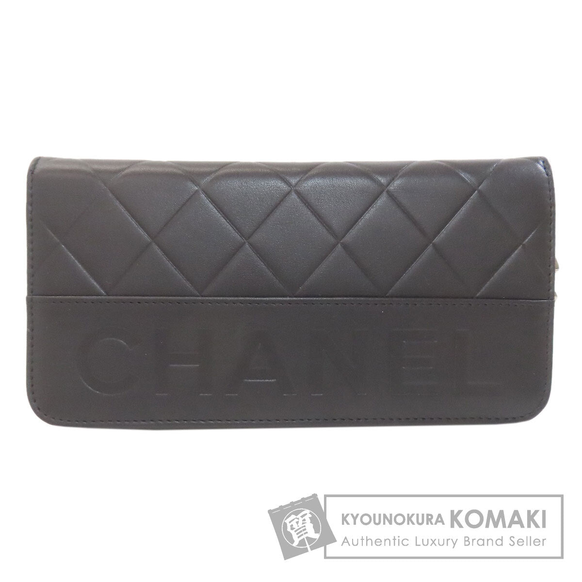 CHANEL Matelasse SilverHardware Long wallet (with coin pocket) Calf Ladies [Used]