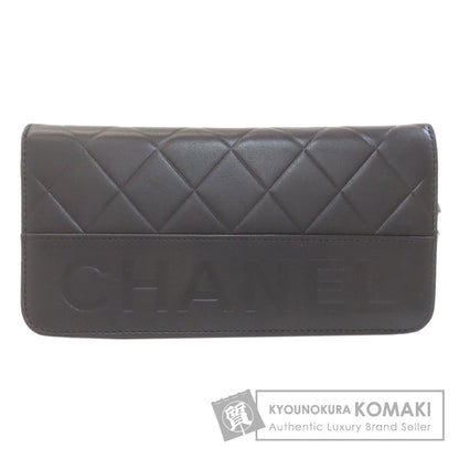 CHANEL Matelasse SilverHardware Long wallet (with coin pocket) Calf Ladies [Used]