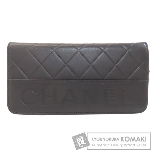 CHANEL Matelasse SilverHardware Long wallet (with coin pocket) Calf Ladies [Used]