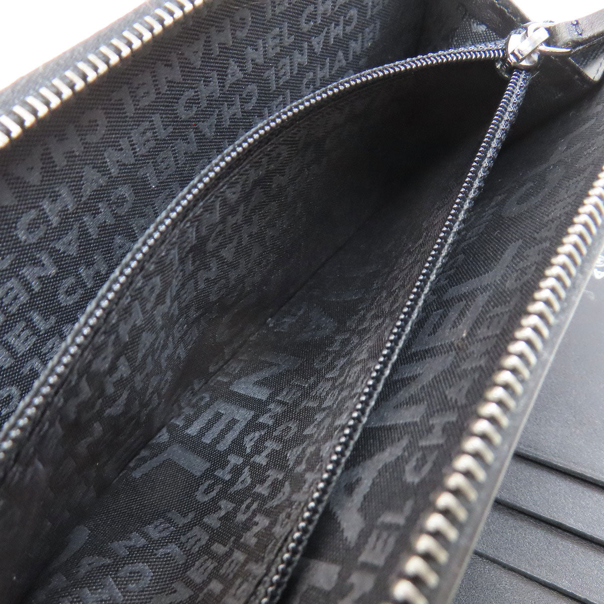 CHANEL Matelasse SilverHardware Long wallet (with coin pocket) Calf Ladies [Used]