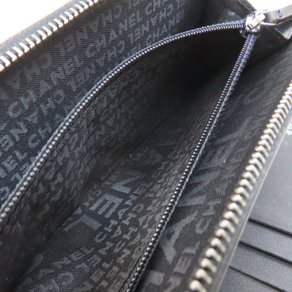 CHANEL Matelasse SilverHardware Long wallet (with coin pocket) Calf Ladies [Used]