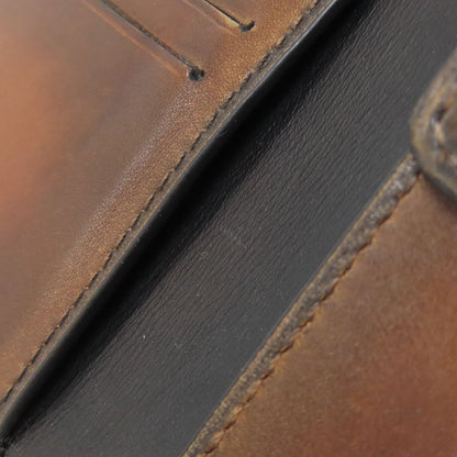 Berluti calligraphy Bifold Wallet with Coin Pocket Leather Ladies [Used]