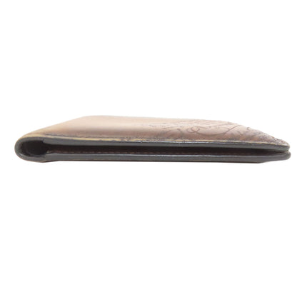 Berluti calligraphy Bifold Wallet with Coin Pocket Leather Ladies [Used]