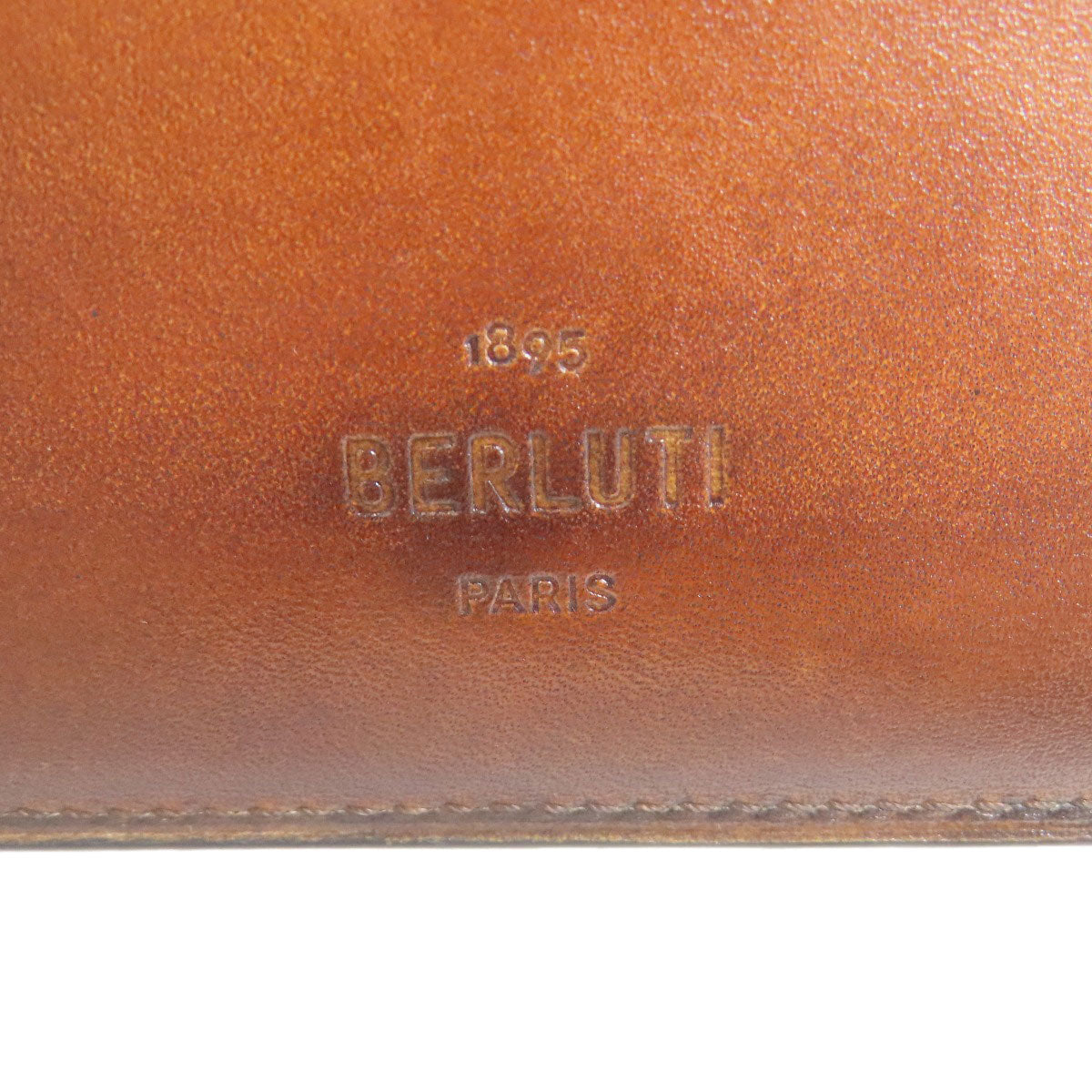 Berluti calligraphy Bifold Wallet with Coin Pocket Leather Ladies [Used]