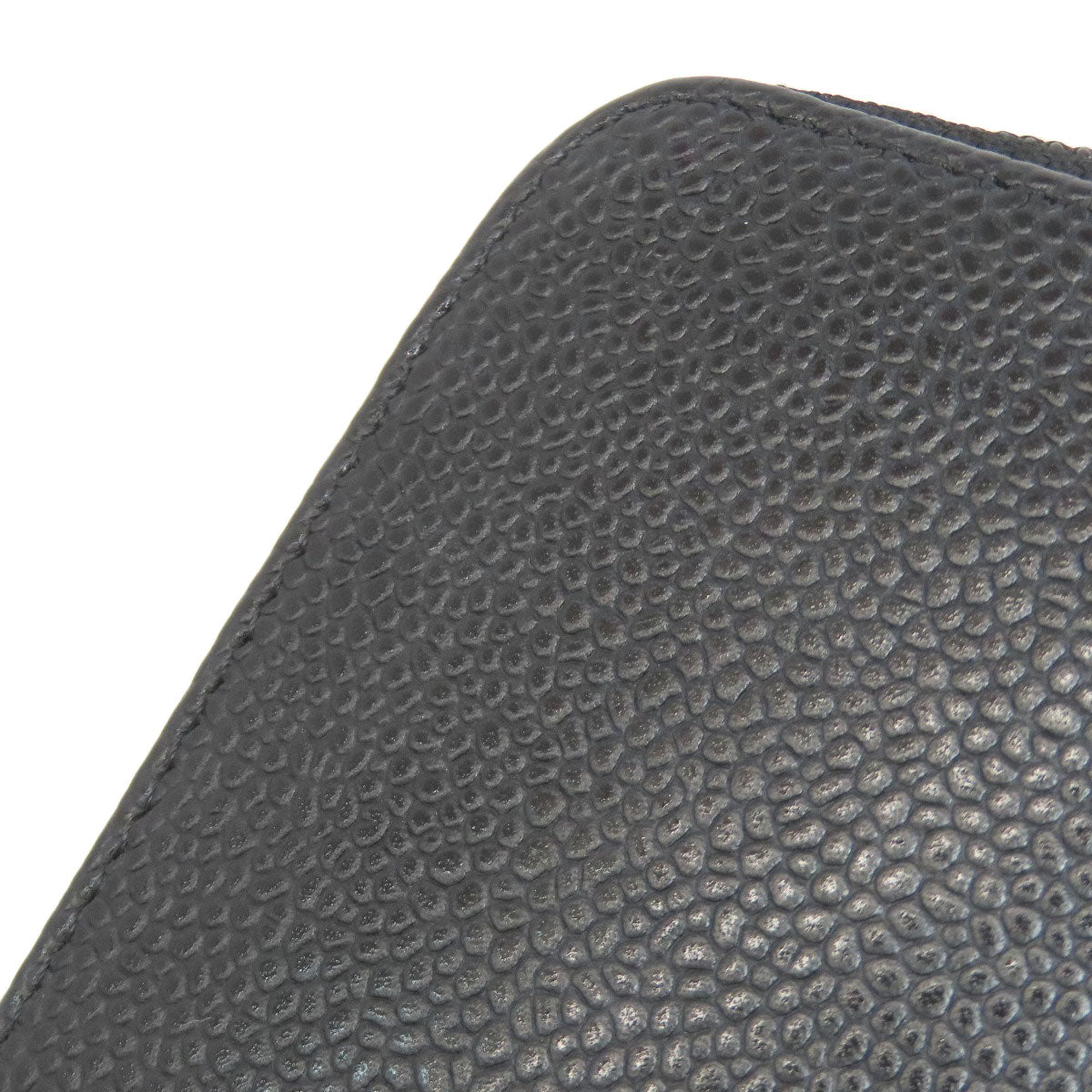 CHANEL COCO Mark SilverHardware Long wallet (with coin pocket) Grained Calfskin Skin Ladies [Used]