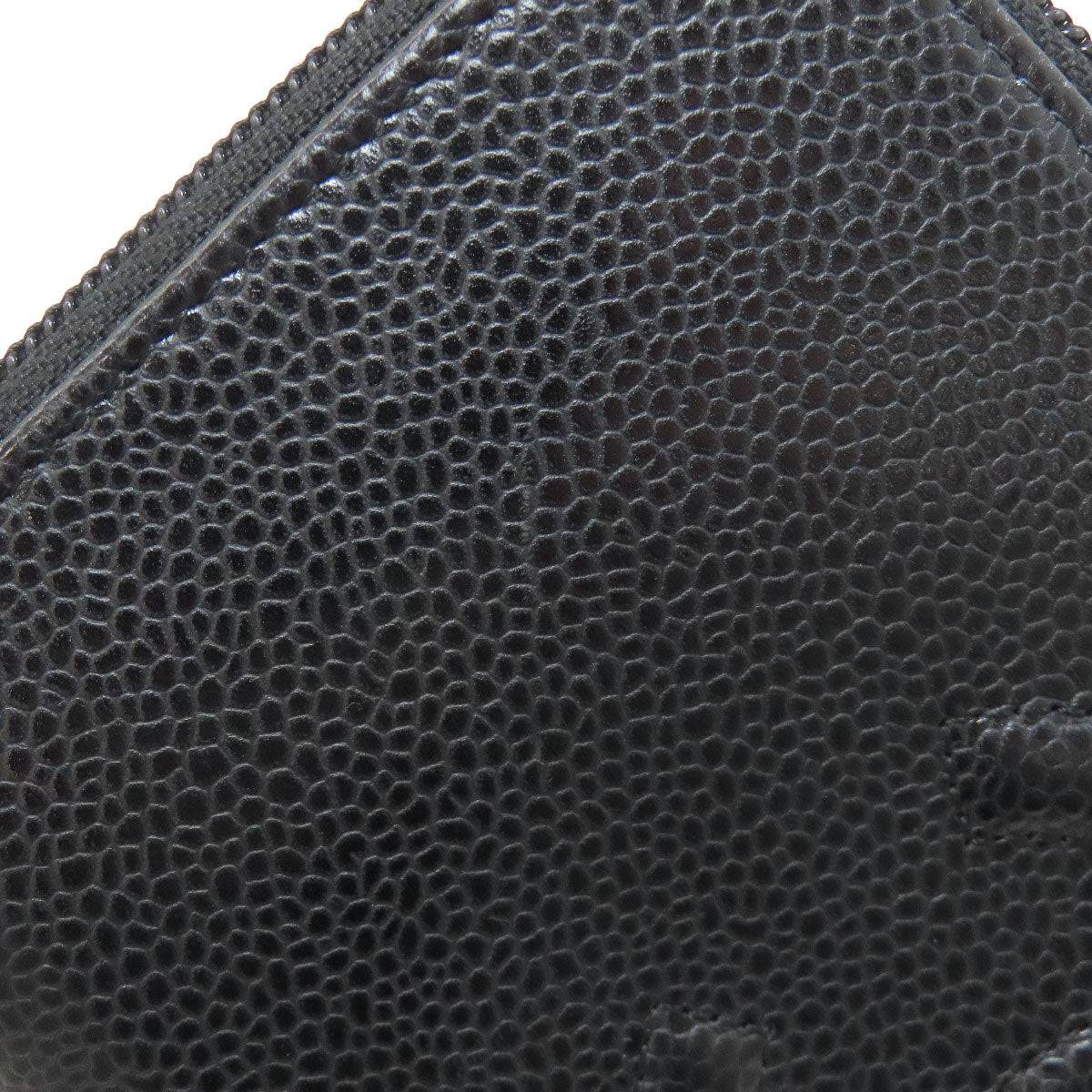 CHANEL COCO Mark SilverHardware Long wallet (with coin pocket) Grained Calfskin Skin Ladies [Used]
