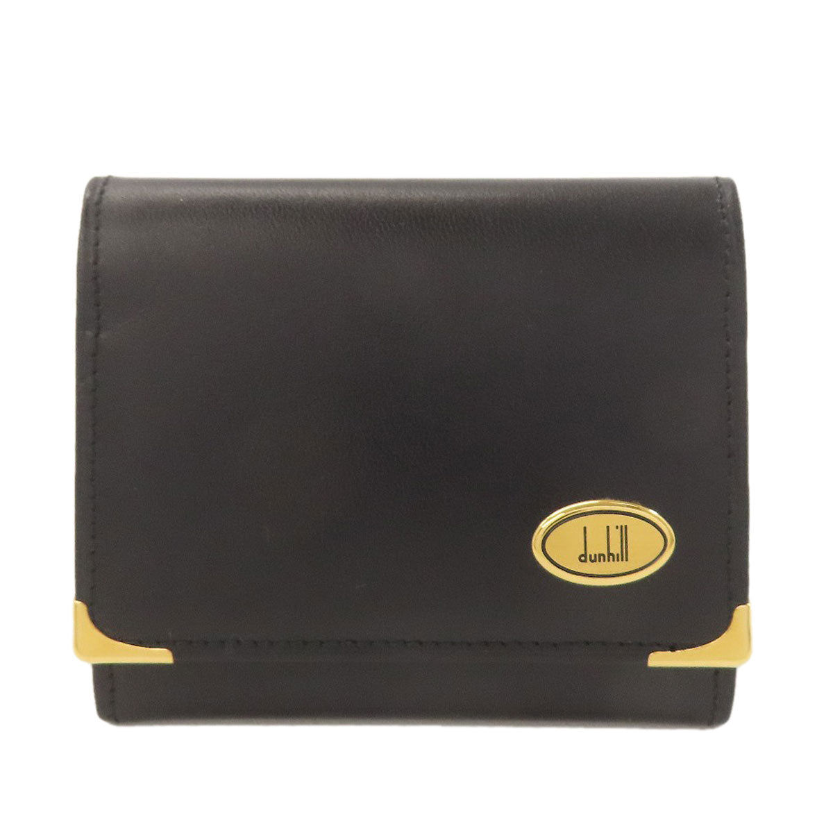 Dunhill logo coin purse Leather Ladies [Used]