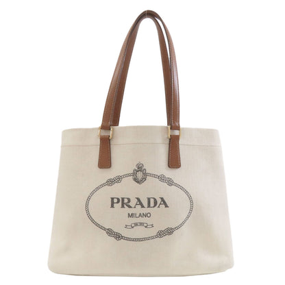 プラダ 1BG355 ロゴ トートバッグ キャンバス レディース 【中古】【PRADA】