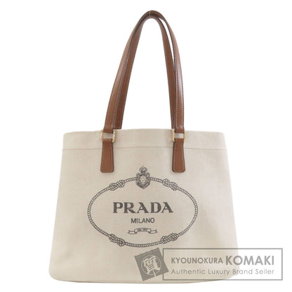 プラダ 1BG355 ロゴ トートバッグ キャンバス レディース 【中古】【PRADA】