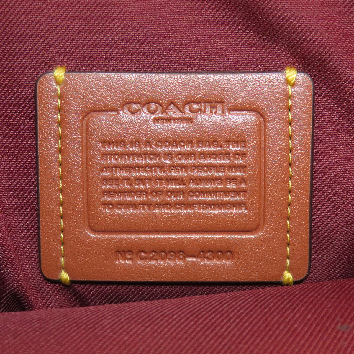 COACH 4300 logo Tote Bag Leather Ladies [Used]
