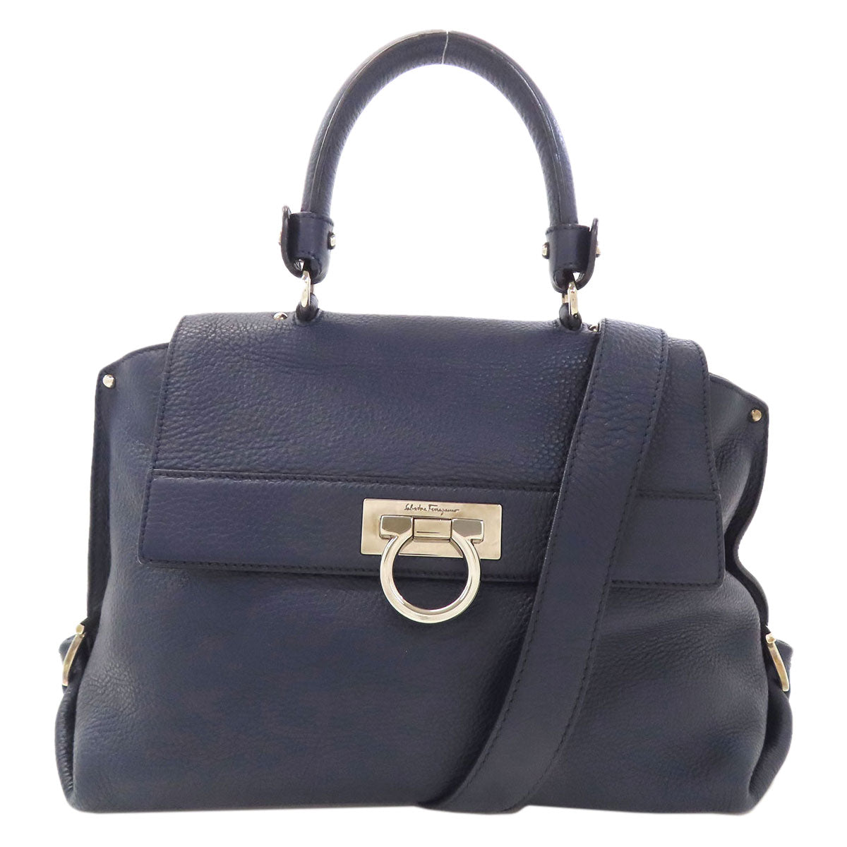 サルヴァトーレフェラガモ ガンチーニ金具 2WAY ハンドバッグ レザー レディース 【中古】【Salvatore Ferragamo】