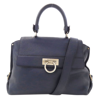 サルヴァトーレフェラガモ ガンチーニ金具 2WAY ハンドバッグ レザー レディース 【中古】【Salvatore Ferragamo】