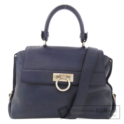 サルヴァトーレフェラガモ ガンチーニ金具 2WAY ハンドバッグ レザー レディース 【中古】【Salvatore Ferragamo】
