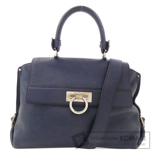 サルヴァトーレフェラガモ ガンチーニ金具 2WAY ハンドバッグ レザー レディース 【中古】【Salvatore Ferragamo】