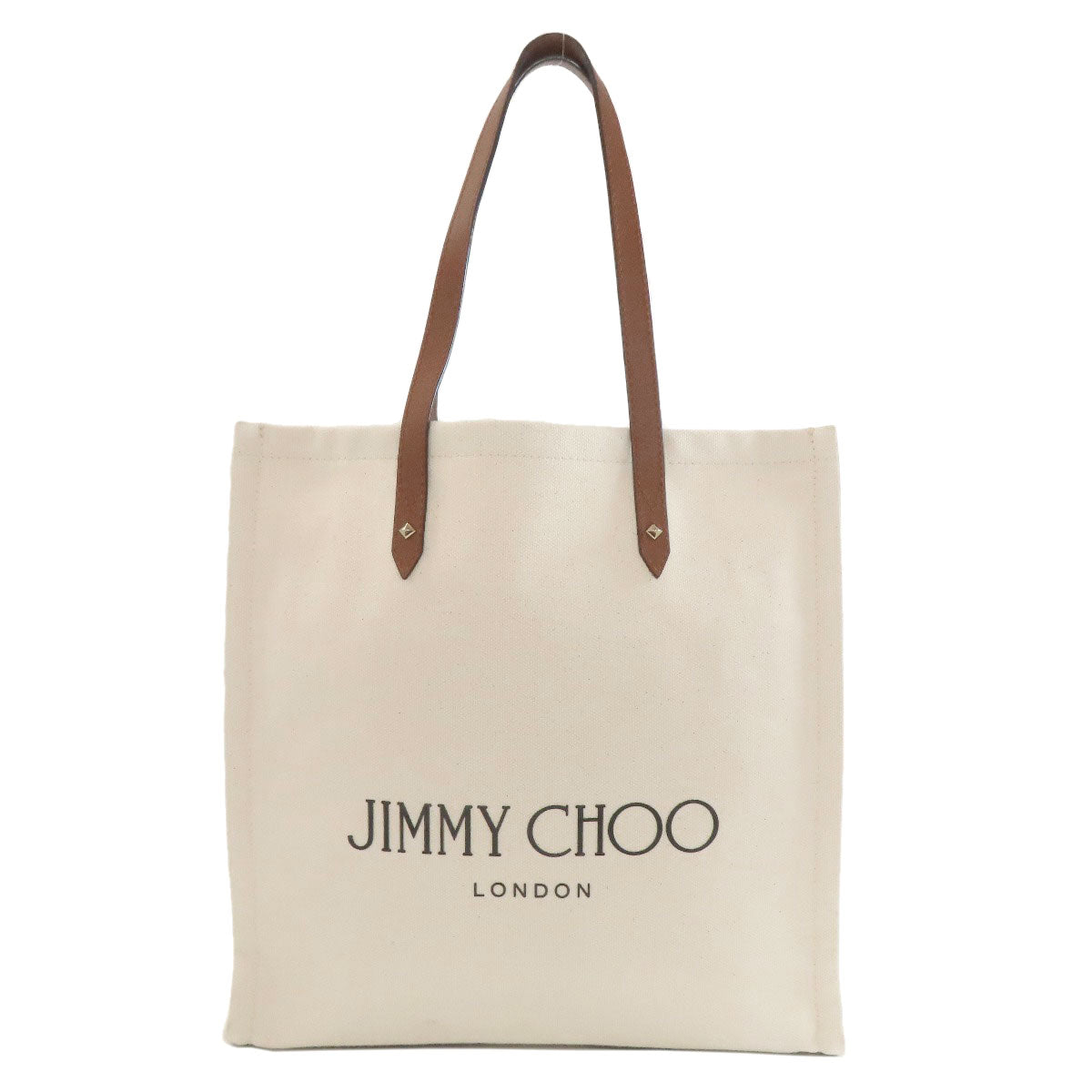 Jimmy Choo logo Tote Bag Canvas Ladies [Used]
