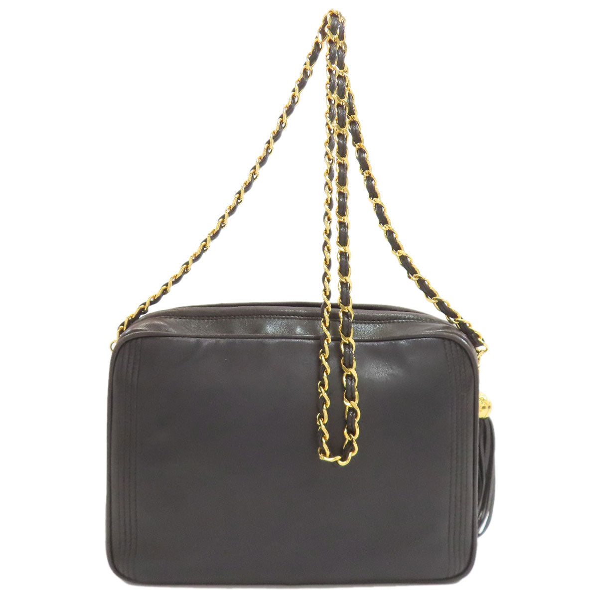 CHANEL Fringe ChainShoulder GoldHardware Shoulder Bag Lambskin Ladies [Used]