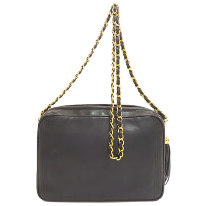 CHANEL Fringe ChainShoulder GoldHardware Shoulder Bag Lambskin Ladies [Used]