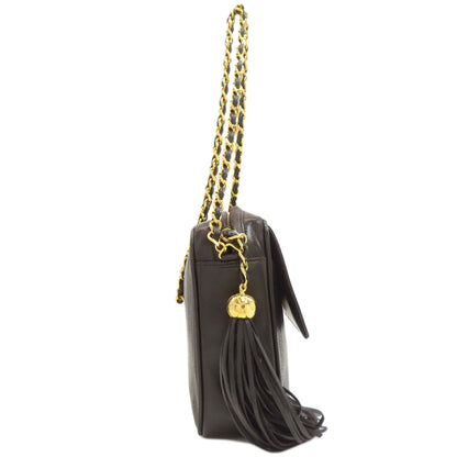 CHANEL Fringe ChainShoulder GoldHardware Shoulder Bag Lambskin Ladies [Used]