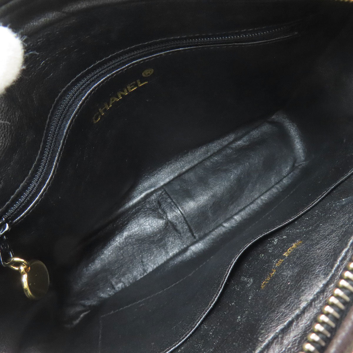 CHANEL Fringe ChainShoulder GoldHardware Shoulder Bag Lambskin Ladies [Used]