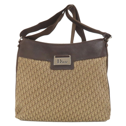 クリスチャンディオール トロッター柄 ショルダーバッグ キャンバス/レザー レディース 【中古】【CHRISTIAN DIOR】