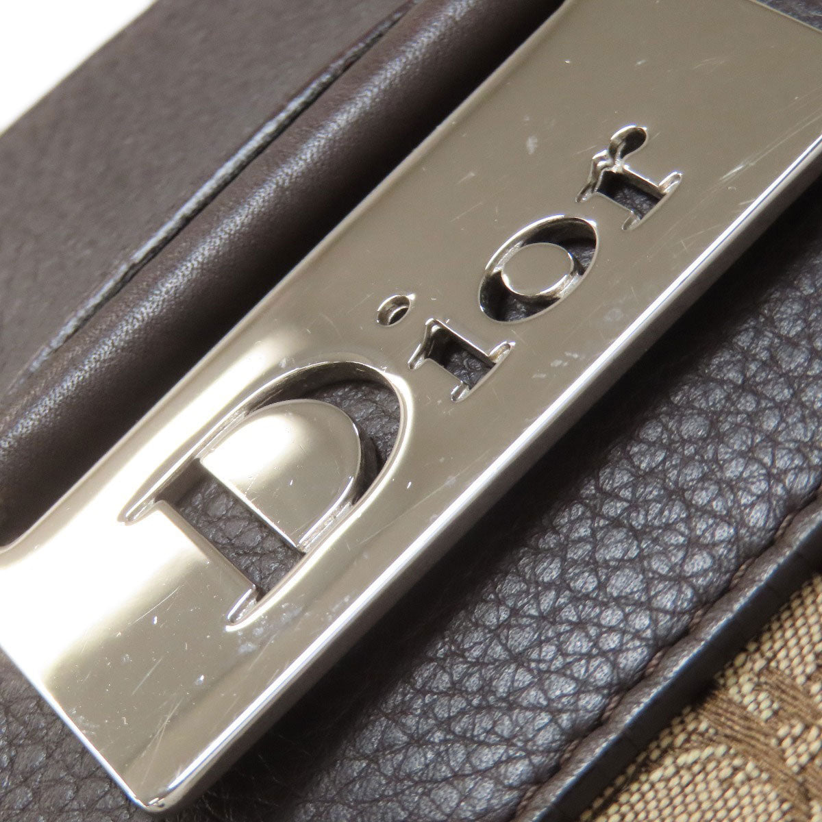 クリスチャンディオール トロッター柄 ショルダーバッグ キャンバス/レザー レディース 【中古】【CHRISTIAN DIOR】