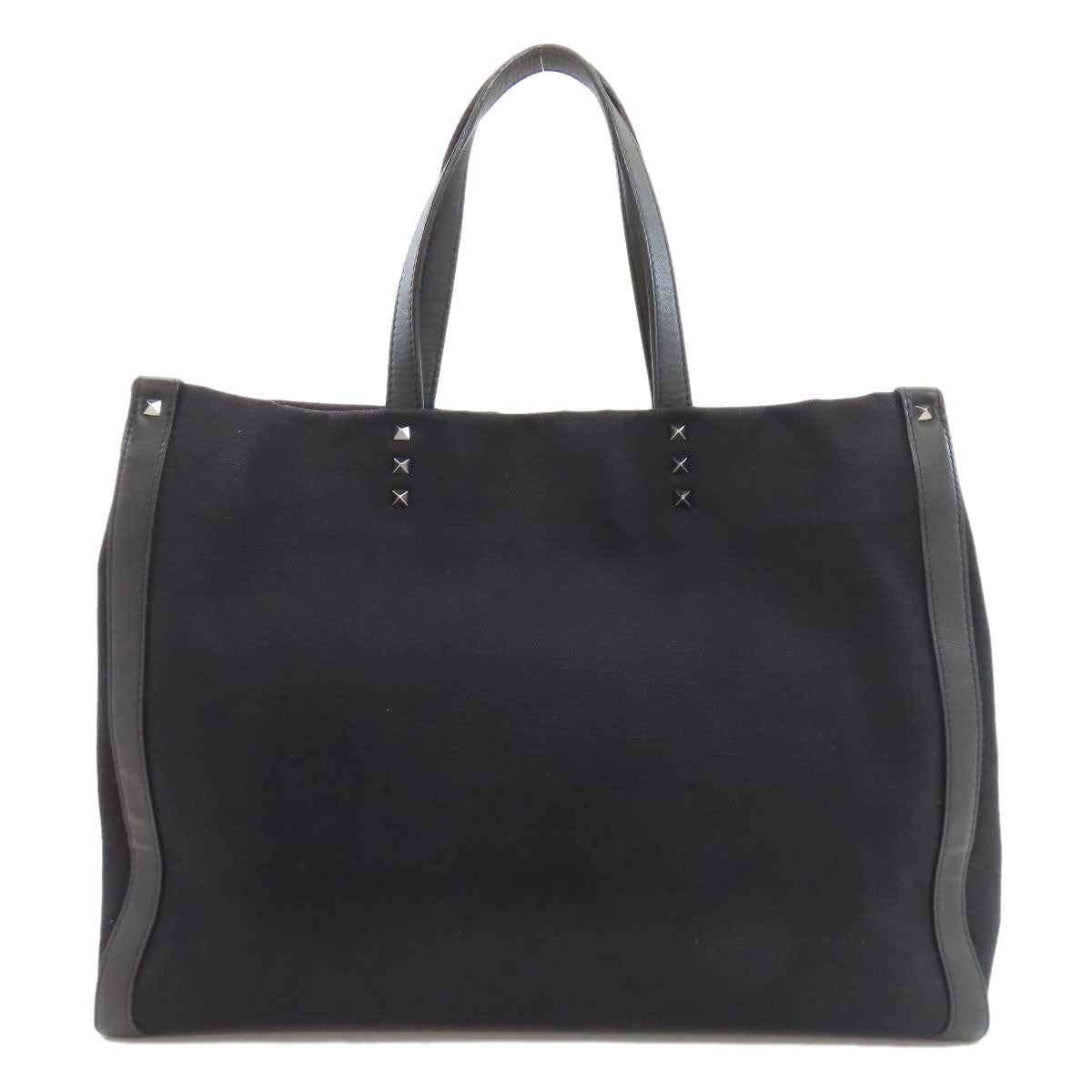 VALENTINO Studs Tote Bag Canvas Ladies [Used]