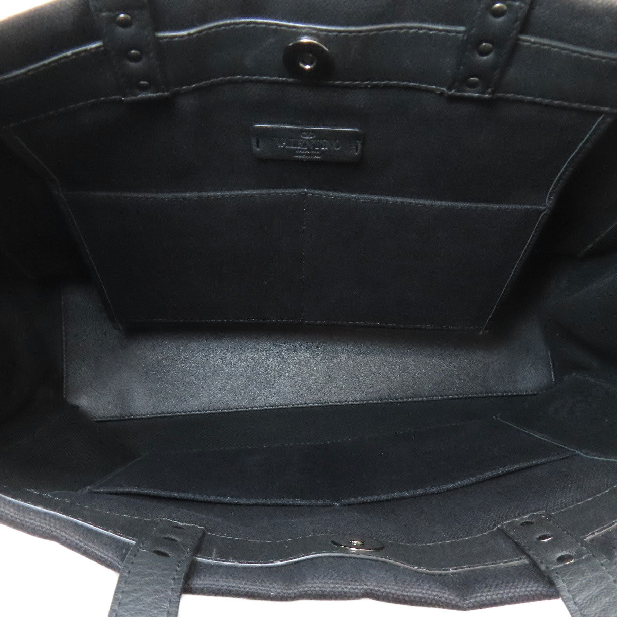 VALENTINO Studs Tote Bag Canvas Ladies [Used]