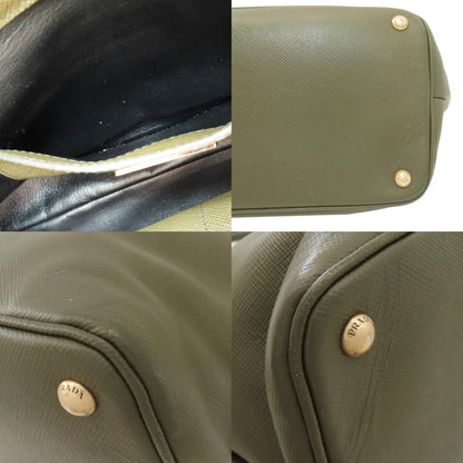 PRADA Logo Hardware Handbag Safiano Ladies [Used]