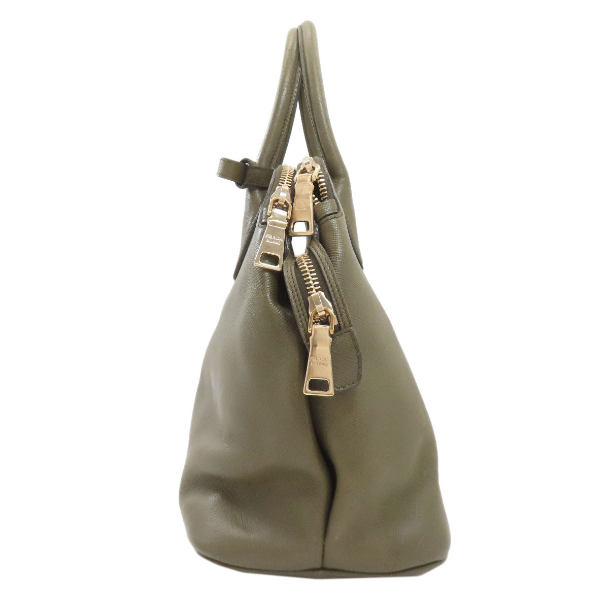 PRADA Logo Hardware Handbag Safiano Ladies [Used]