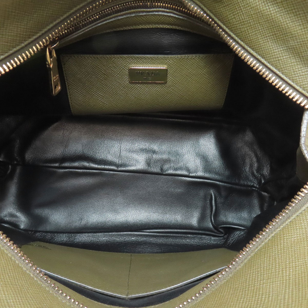 PRADA Logo Hardware Handbag Safiano Ladies [Used]