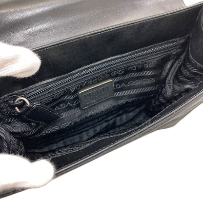 PRADA B7128 Belt motif Handbag Nylon LeatherLadies [Used]