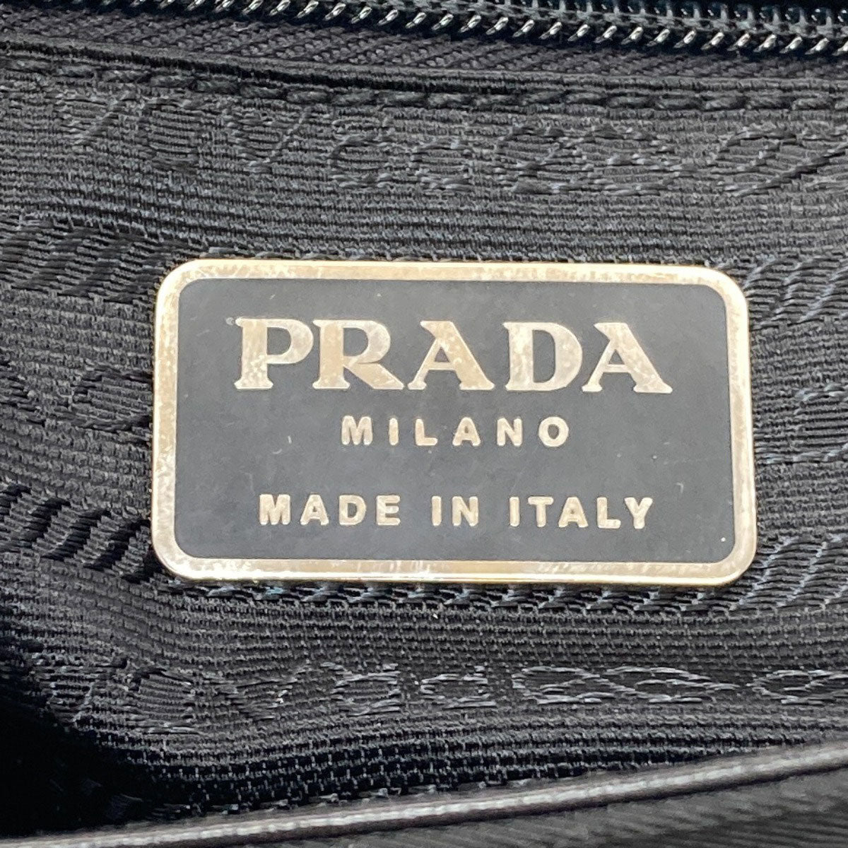PRADA B7128 Belt motif Handbag Nylon LeatherLadies [Used]