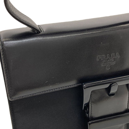 PRADA B7128 Belt motif Handbag Nylon LeatherLadies [Used]