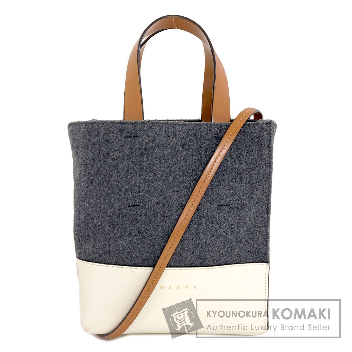 MARNI 2WAY Handbag Felt LeatherLadies [Used]