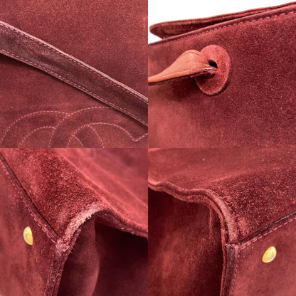CHANEL COCO Mark GoldHardware Tote Bag Suede Ladies [Used]