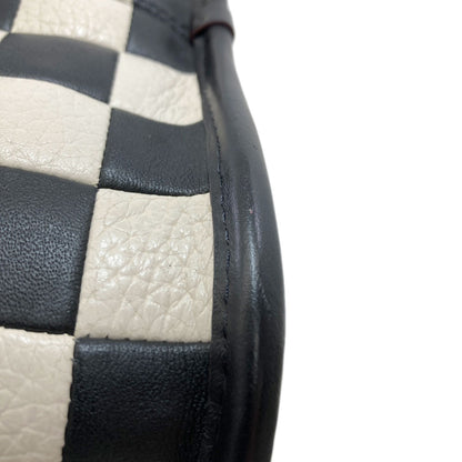 COACH CL769 Wavy Dinky Checkerboard Shoulder Bag Leather Ladies [Used]