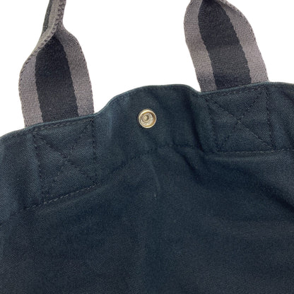 HERMES Sack Fool Toe MM SilverHardware Handbag Canvas Ladies [Used]