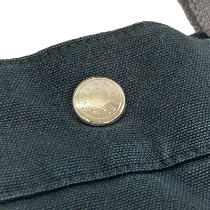 HERMES Sack Fool Toe MM SilverHardware Handbag Canvas Ladies [Used]