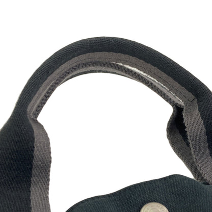 HERMES Sack Fool Toe MM SilverHardware Handbag Canvas Ladies [Used]
