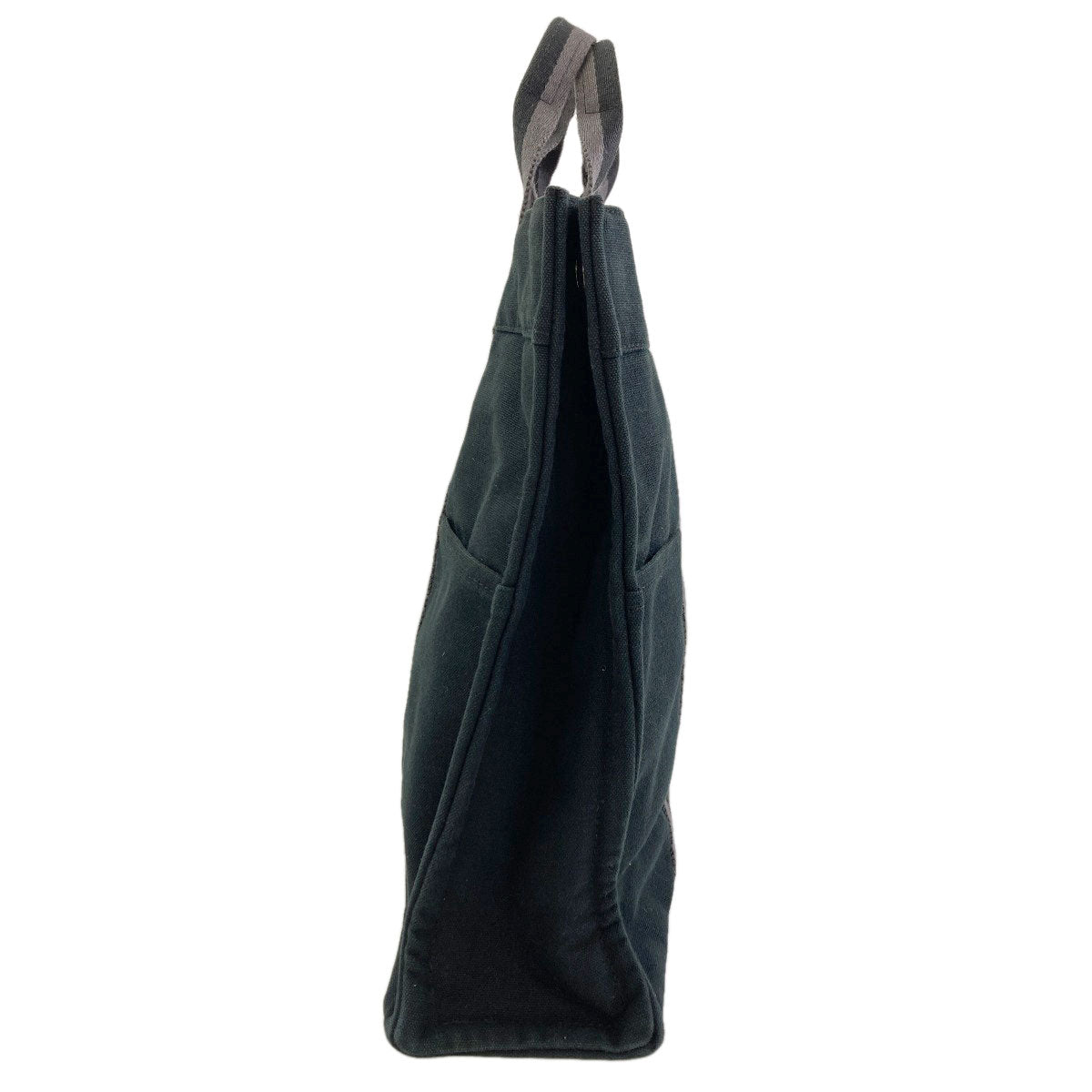 HERMES Sack Fool Toe MM SilverHardware Handbag Canvas Ladies [Used]