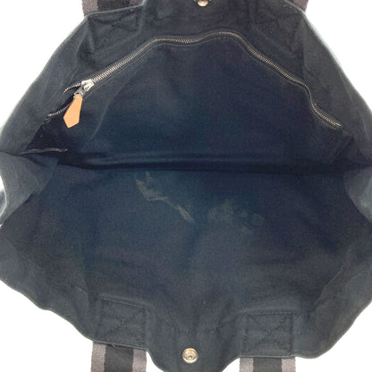 HERMES Sack Fool Toe MM SilverHardware Handbag Canvas Ladies [Used]