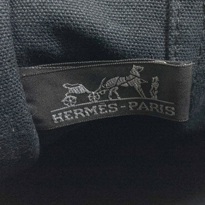 HERMES Sack Fool Toe MM SilverHardware Handbag Canvas Ladies [Used]