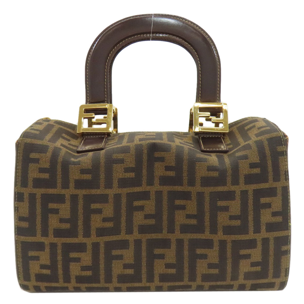 フェンディ ミニボストン ズッカ柄 ハンドバッグ キャンバス レディース 【中古】【FENDI】