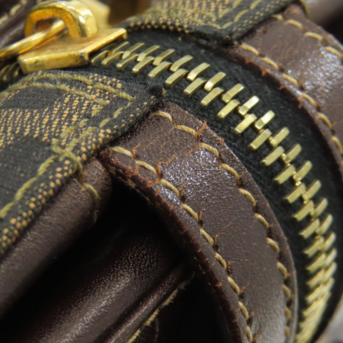 フェンディ ミニボストン ズッカ柄 ハンドバッグ キャンバス レディース 【中古】【FENDI】
