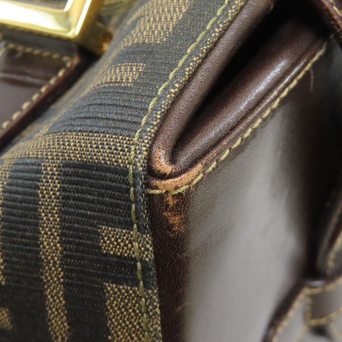 フェンディ ミニボストン ズッカ柄 ハンドバッグ キャンバス レディース 【中古】【FENDI】