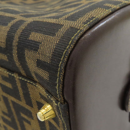 フェンディ ミニボストン ズッカ柄 ハンドバッグ キャンバス レディース 【中古】【FENDI】