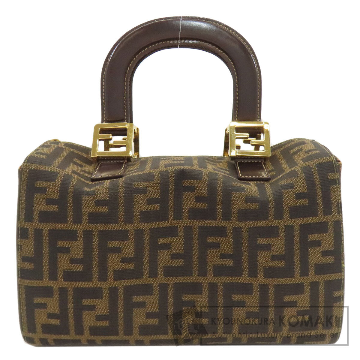 フェンディ ミニボストン ズッカ柄 ハンドバッグ キャンバス レディース 【中古】【FENDI】
