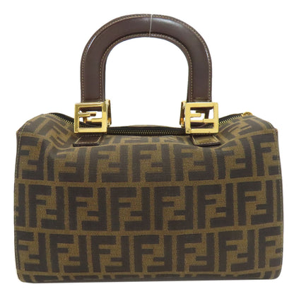 フェンディ ミニボストン ズッカ柄 ハンドバッグ キャンバス レディース 【中古】【FENDI】